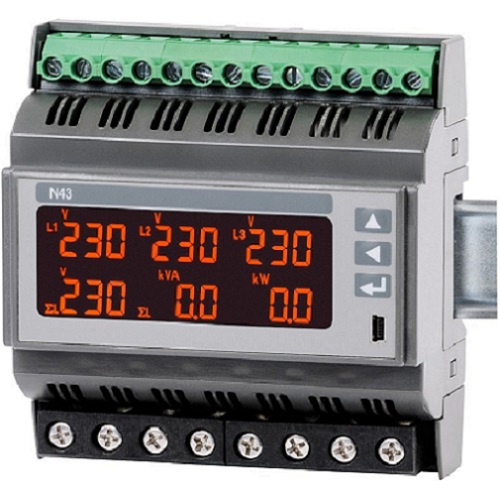 Wattmètre sur Rail DIN, Compteur d'énergie à Affichage LCD Compact Précis  230VAC pour Installation Facile pour la Maison