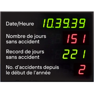 Affichage Jours Sans Accident Exterieur - ADEL Instrumentation