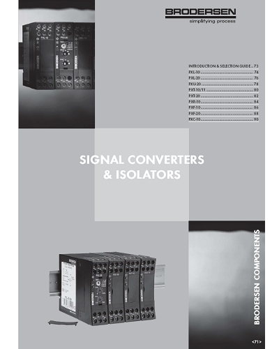 Catalogue Convertisseur Isolateur de Signal - Brodersen - ADEL Instrumentation