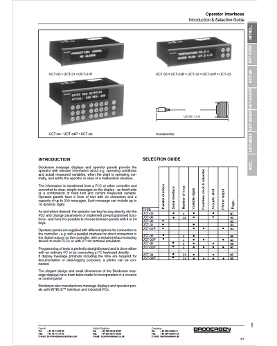 Guide de Sélection Interface Opérateur – Brodersen - ADEL Instrumentation